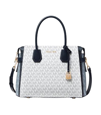 MICHAEL KORS MERCER BELTED SATCHEL NAVY MULTI MD Ace Rent To Own